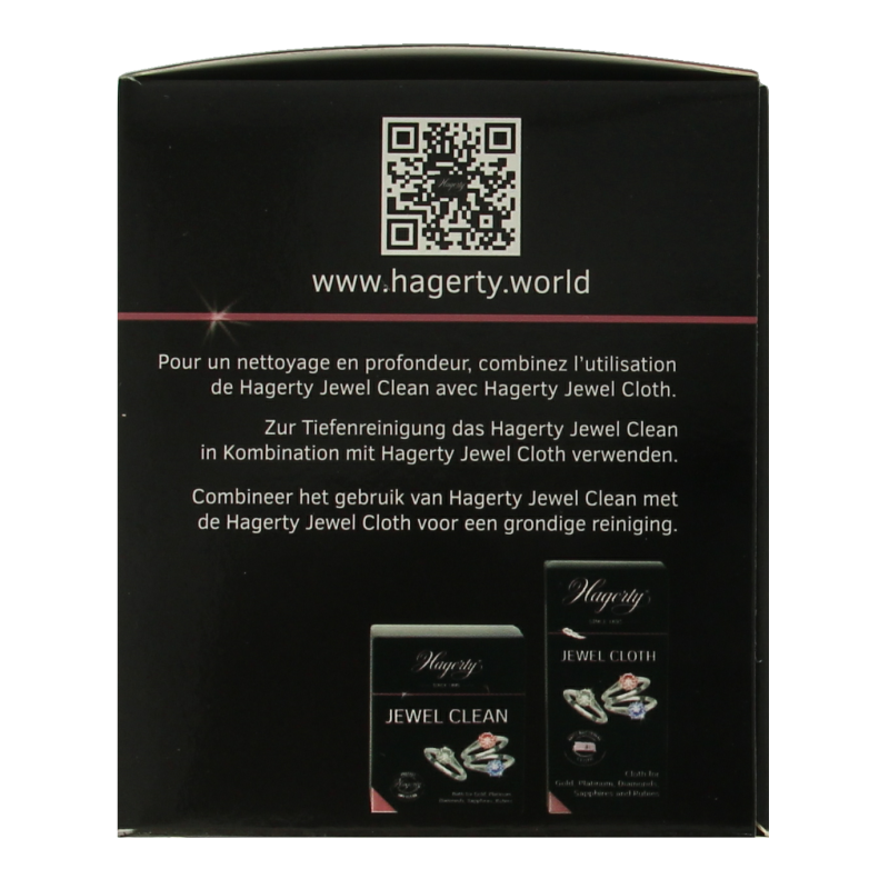 Hagerty Jewel Clean 170ml bottle, a schoonmaakartikelen product for cleaning jewelry, with a clear label and cap.