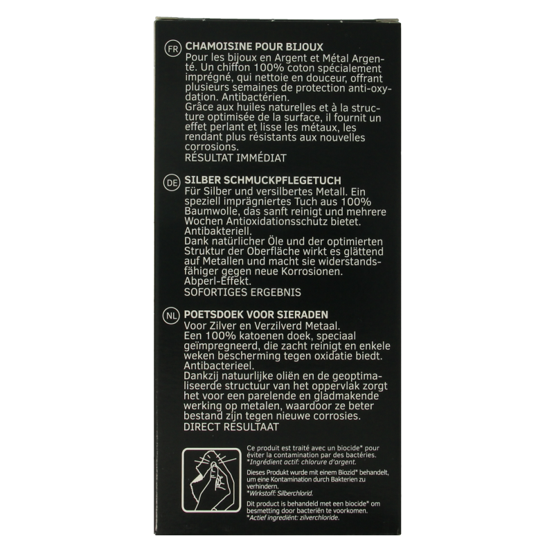 Hagerty Silver cloth for cleaning silver jewelry and accessories, 30 x 36 cm, one piece, soft polishing cloth.
