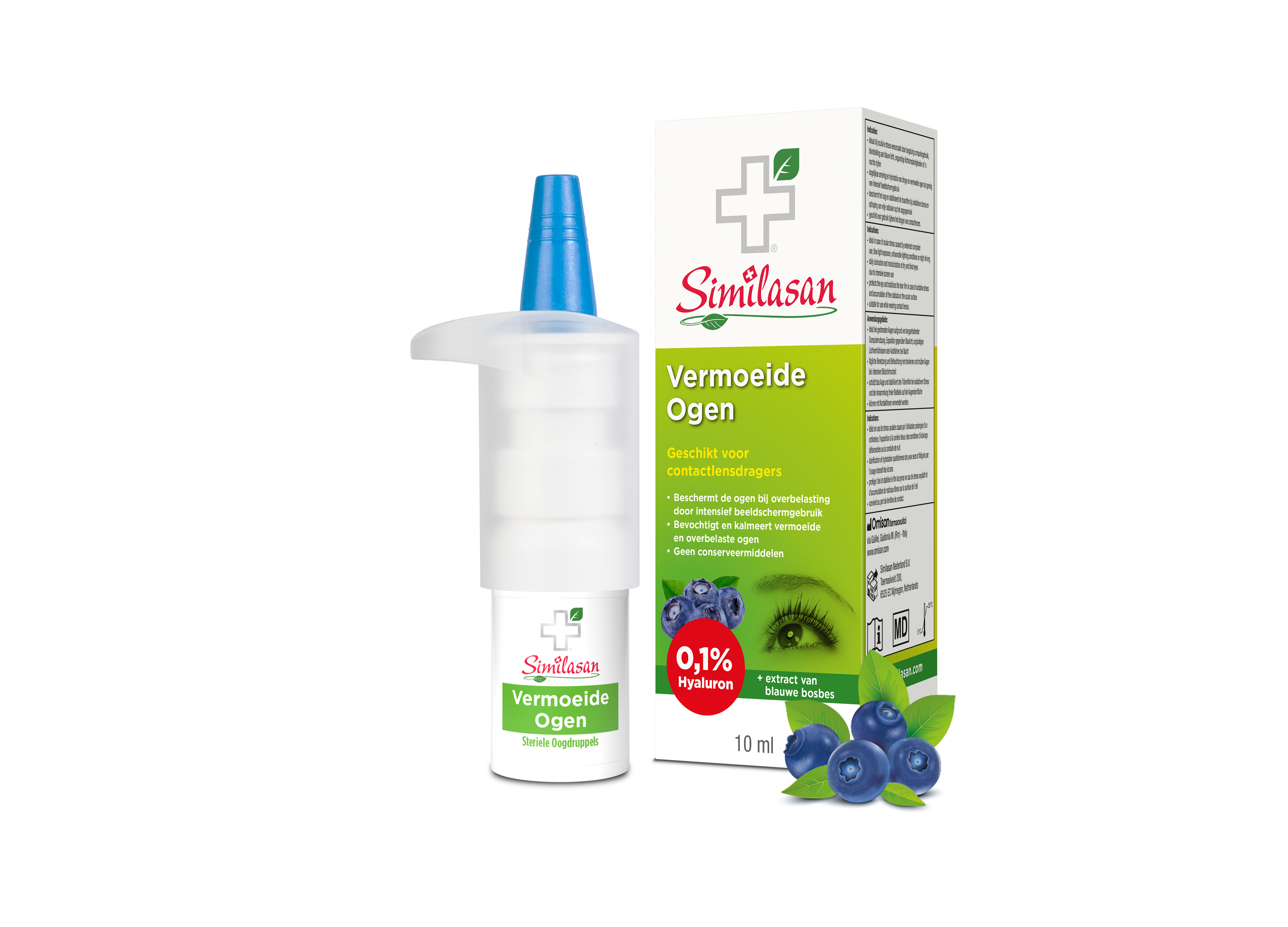 Similasan oogverzorging oogdruppels voor vermoeide ogen in 10 ml, natuurlijke verlichting voor geïrriteerde ogen.