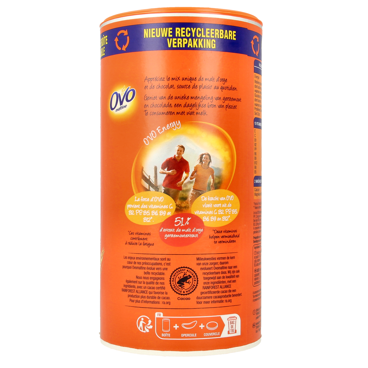 Ovomaltine instant drink powder 650g jar, shown in the image, for making flavorful malt-based beverages.