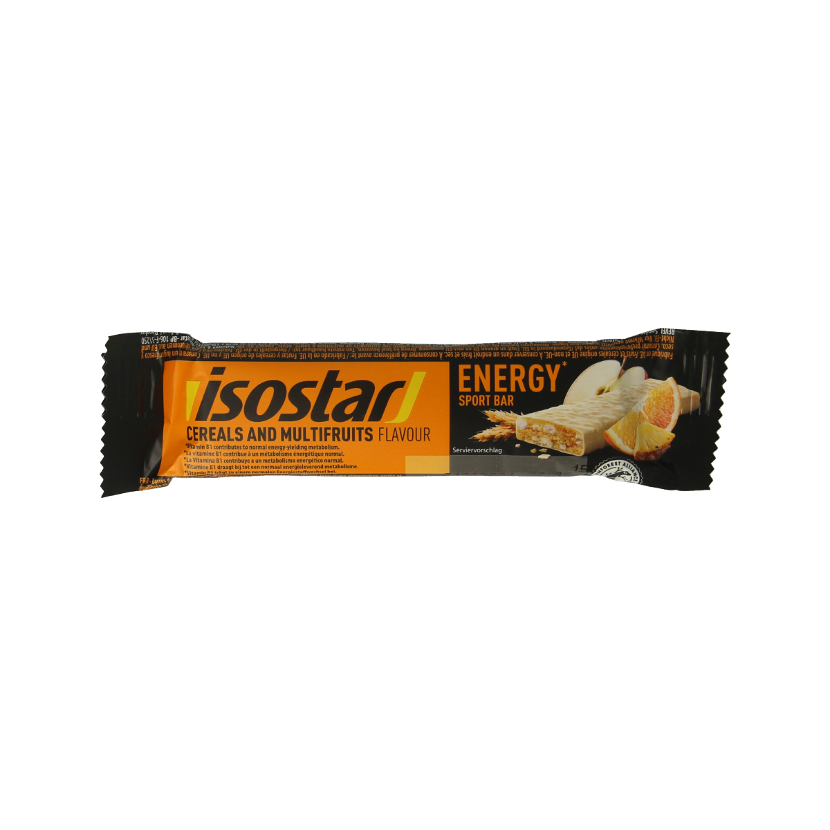 Isostar Energy sport bar with cereals and multifruits, 40 grams, a convenient snack or tussendoortje for active lifestyles.