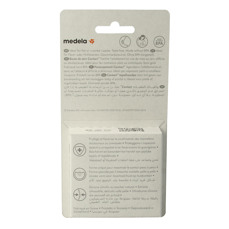 Medela Contact tepelhoedjes maat S voor kraamtijd, set van 1 paar, zachte siliconen borsthoedjes voor comfortabel borstvoeding.