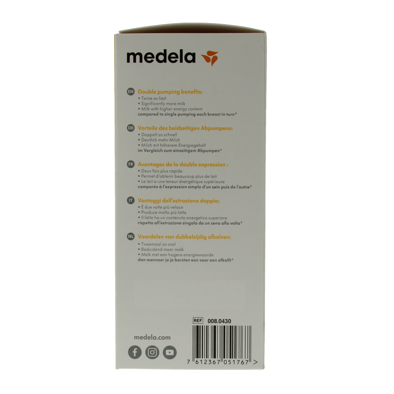 Medela Symphony double breast pump set size S for postpartum use, shown in the image.