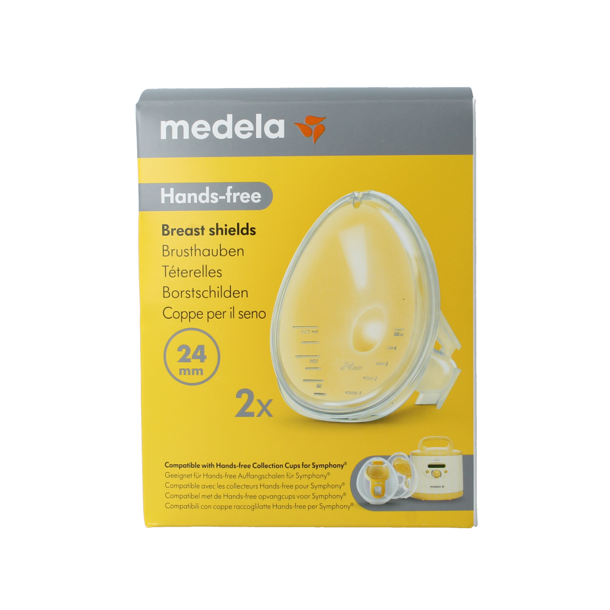 Medela handsfree breastfeeding shield for Symphony, 24mm, single piece, designed for mother and child breastfeeding comfort
