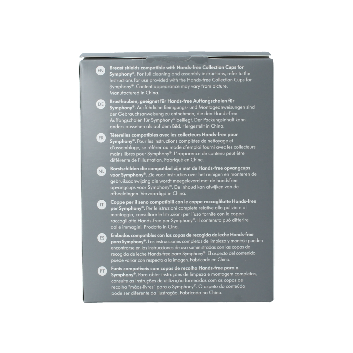Medela handsfree borstschild Symphony 24mm for mother and child, used for breastfeeding, shown in the image.