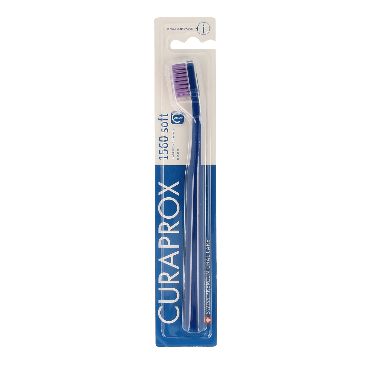 Curaprox CS 1560 soft toothbrush for gentle cleaning, shown in assorted colors, designed for effective oral hygiene.