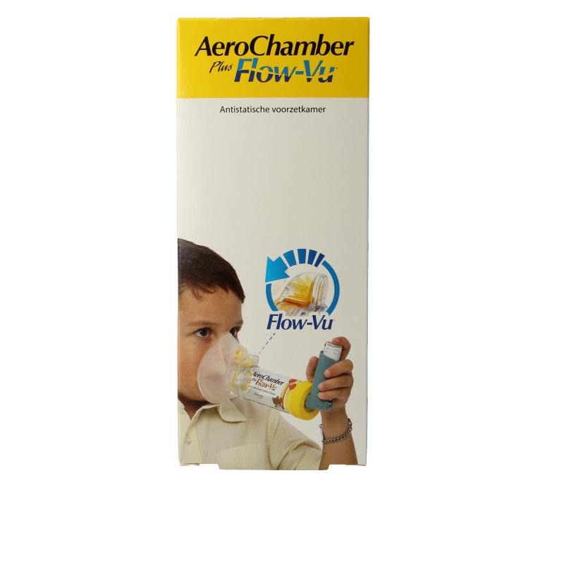 Diversen Aerochamber Flow VU mask for 1-4 year olds, a pediatric airways device for effective inhalation therapy.