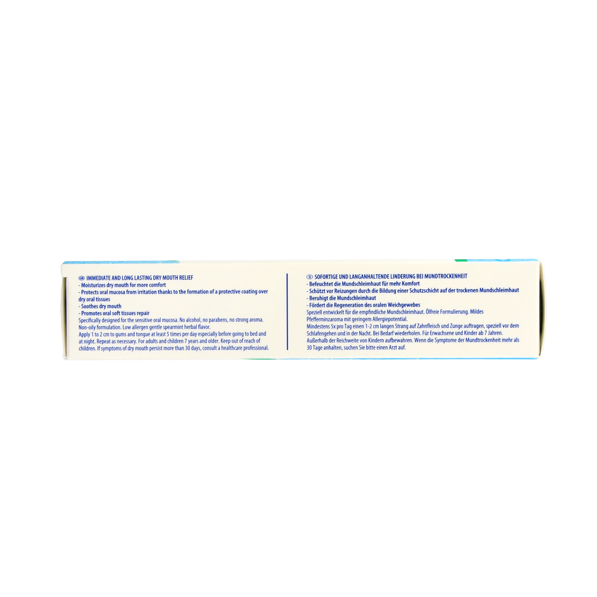 GUM Hydral bevochtigingsgel tube for oral hygiene and brushing control, 50ml, shown with label and packaging.