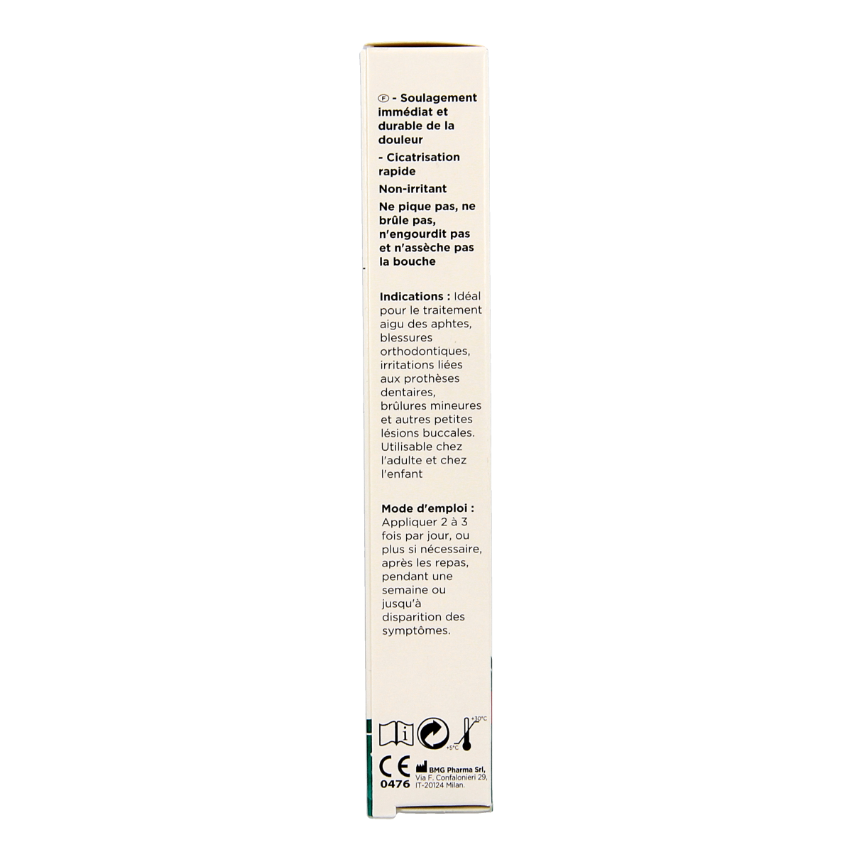 GUM Aftaclear gel 10ml for oral hygiene and plaque control, shown in a small tube with a white cap.