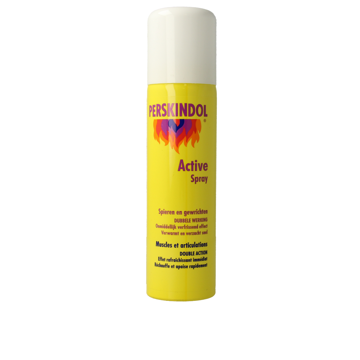 Perskindol Active spray 150ml for muscle and joint care, featuring a white and blue spray bottle with the Perskindol logo.