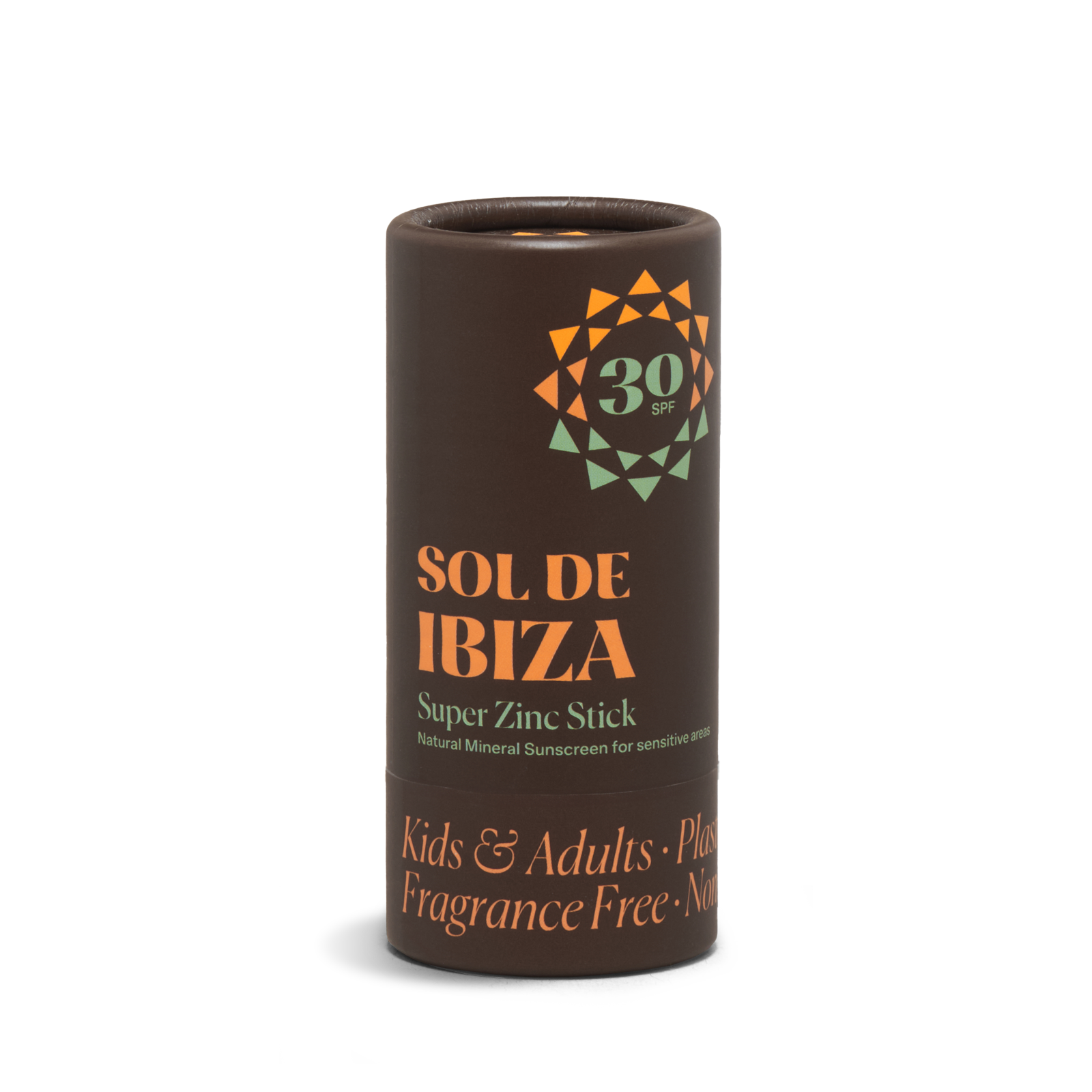 Sol De Ibiza Super Zink SPF30 sunscreen stick in a 45g tube, ideal for sun protection and easy application on skin.