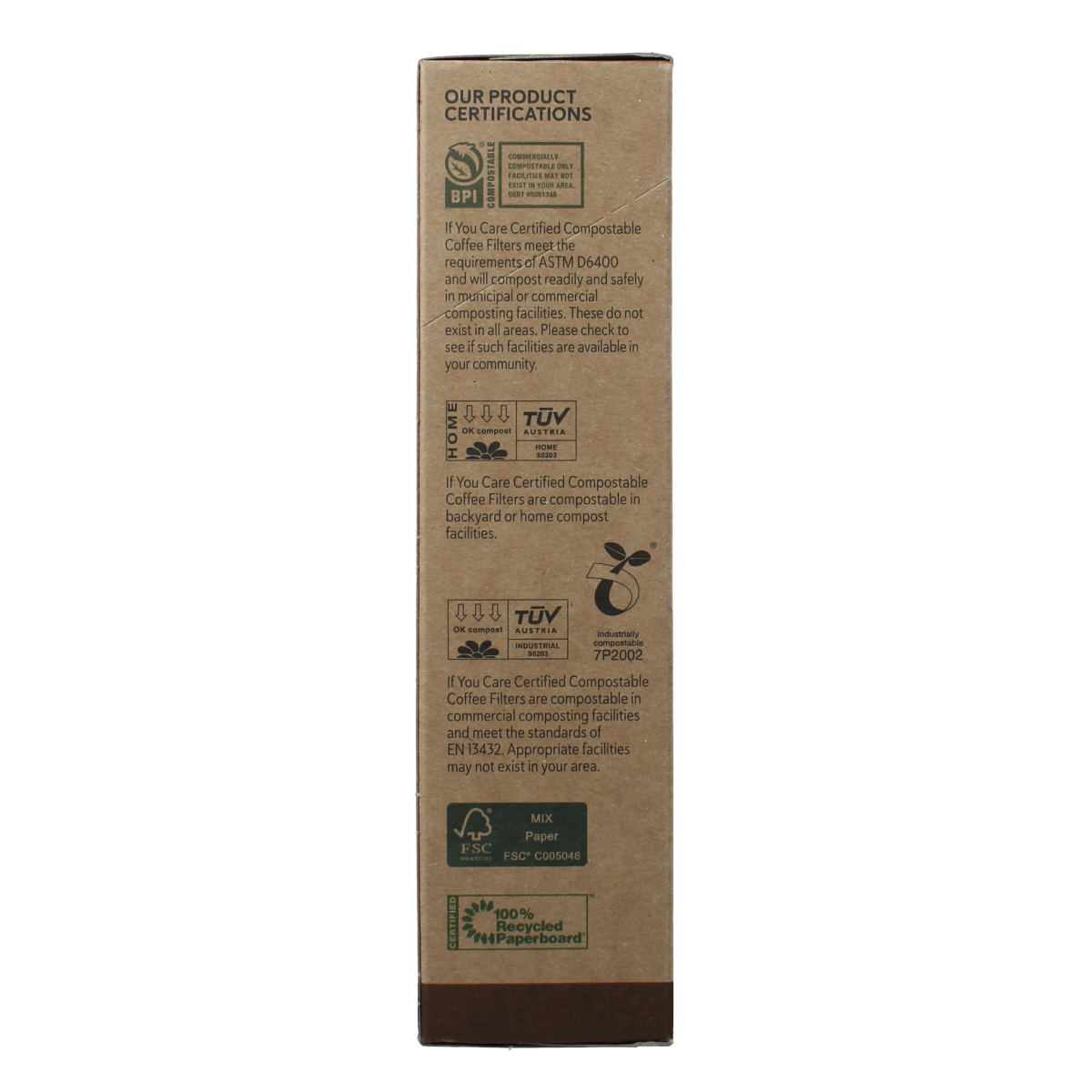 Pack of 100 If You Care No. 2 coffee and tea filters, eco-friendly paper filters for brewing coffee or tea.
