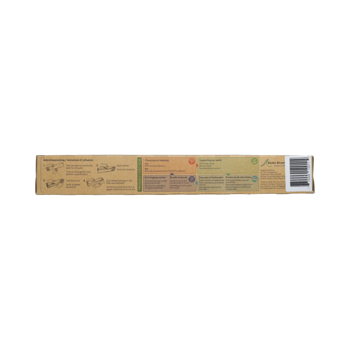 Recycling aluminium foil roll by If You Care, 10 meters long, eco-friendly packaging, suitable for kitchen use.