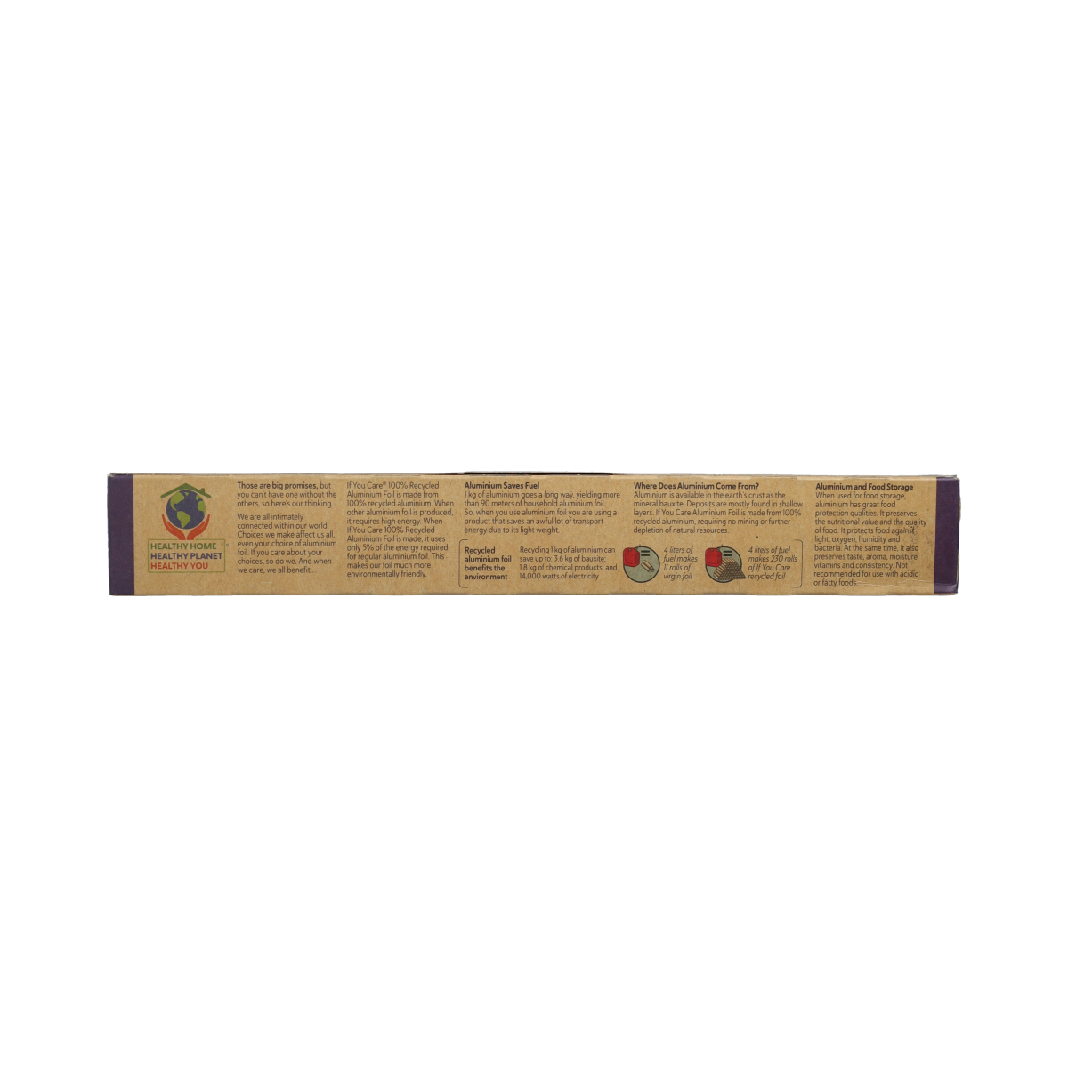 Recycling-friendly aluminum foil roll from If You Care, 10 meters for kitchen use, wrapped in eco-conscious packaging.
