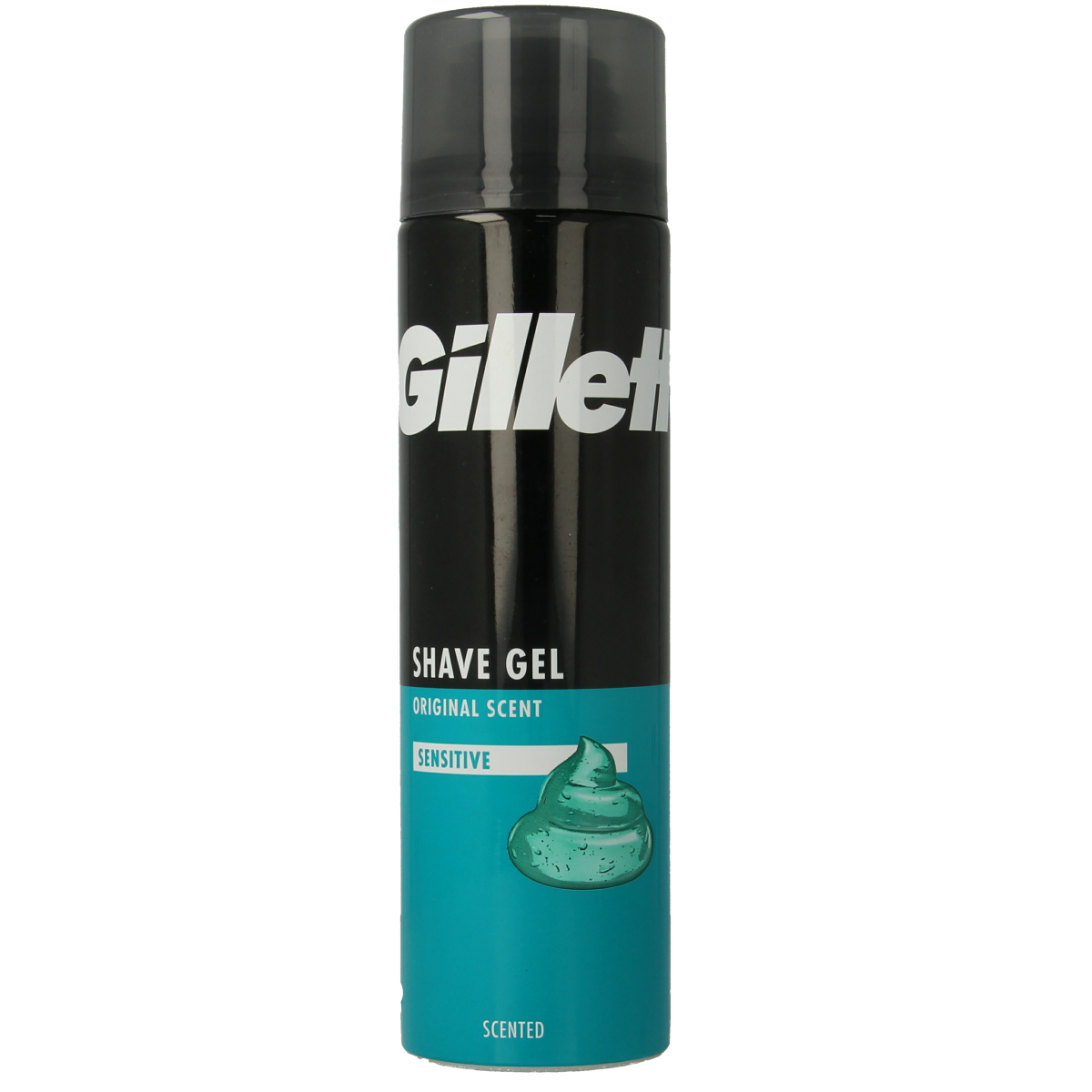 Gillette Base sensitive shaving gel in 200ml tube, ideal for gentle facial and body shaving.