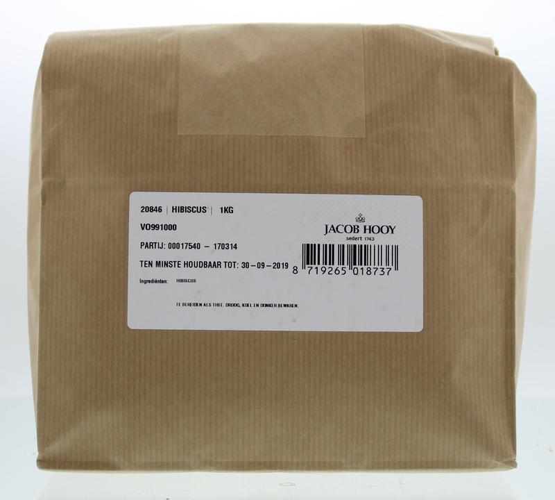 Jacob Hooy Hibiscus heel, 1kg, herbal salt and meal mix with dried hibiscus flowers in a natural setting