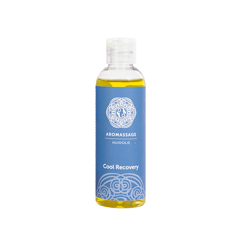 Chi Aromassage Cool Recovery body lotion bottle, 100ml, with soothing packaging and label design for body care.