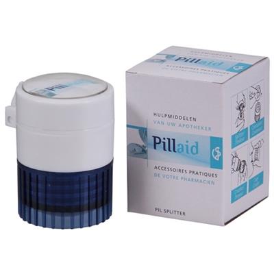 Pillaid Tablettensplitter in a box with 12 tablets splitter tools, compact and easy to use for splitting pills accurately.