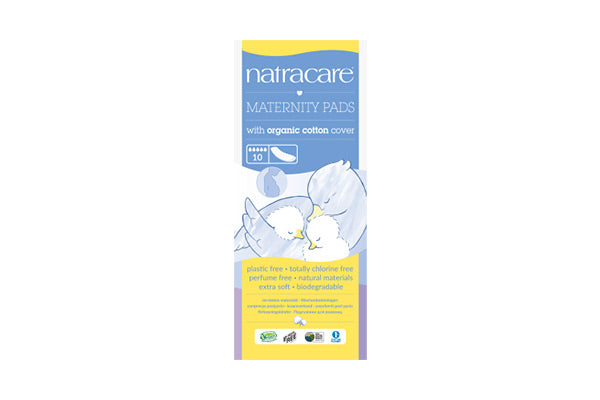Natracare Kraamverband for postpartum care, 10 soft, breathable nursing pads with organic cotton from the Natracare brand