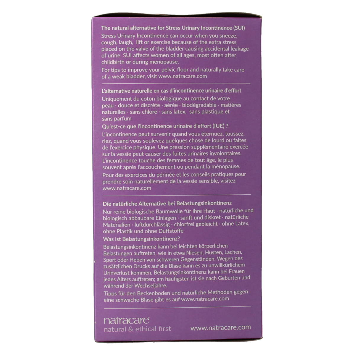 Natracare Dry & Light Pads for women, pack of 20, with discreet, breathable design for comfortable feminine hygiene.