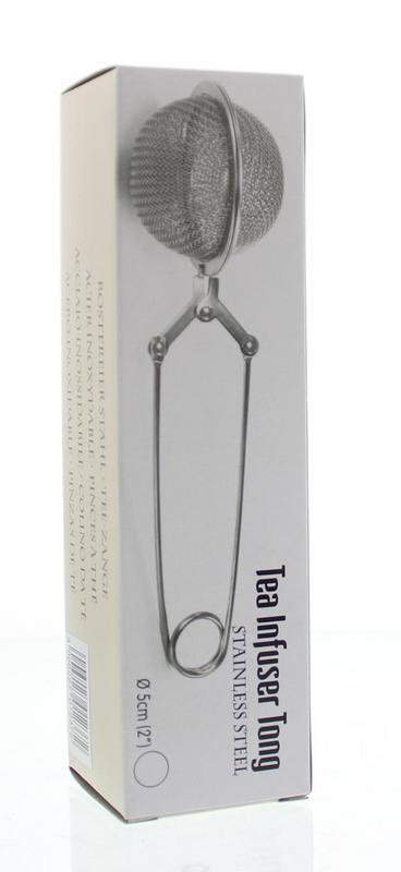 Geels Thee ei tang, 5cm, for tea and coffee, made of stainless steel with a sleek handle, ideal for tea infusions and brewing.