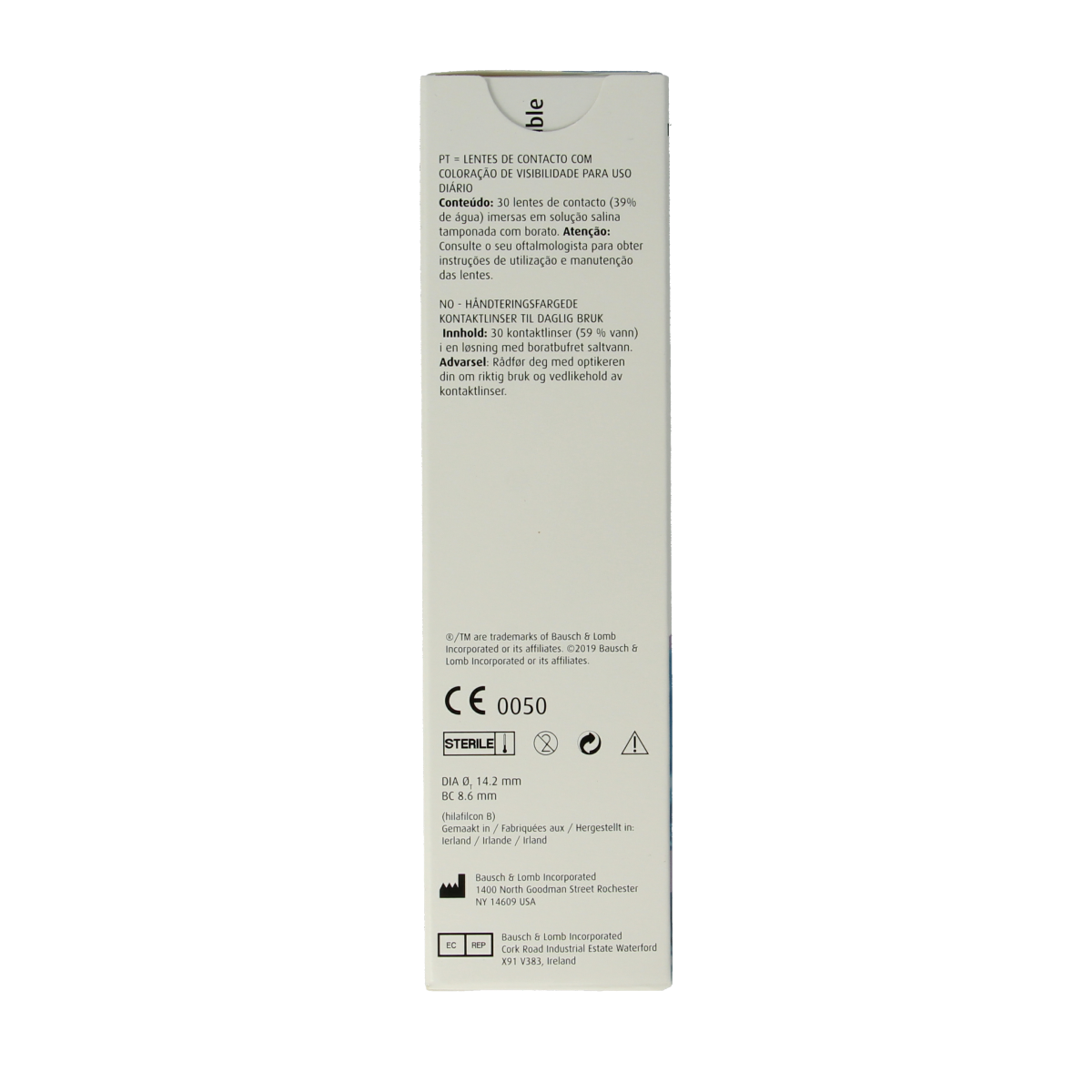 OTC Medical Daglenzen -4.00 contact lenses for eye care, shown in a box with 30 lenses for vision correction.