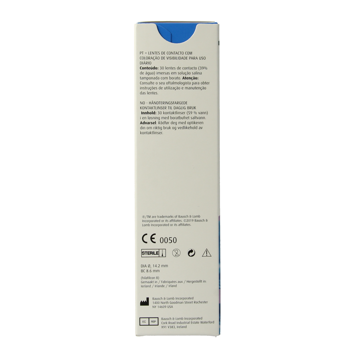 OTC Medical Daglenzen -2.50 diopters, 30 pack, soft contact lenses for eye care, shown in clear packaging.