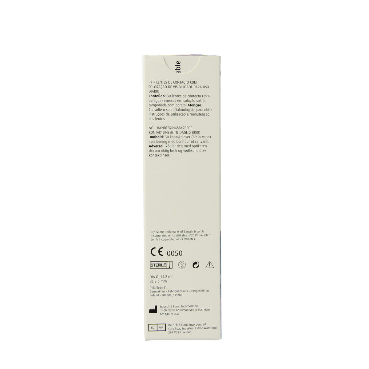 OTC Medical Daglenzen -2.25 diopters, 30 pairs of eye care contact lenses displayed on a clean surface.