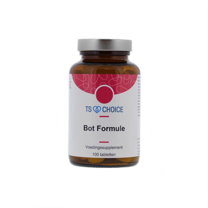 TS Choice Botformule 100 mineralen multitabletten in blister pack, dietary supplement for mineral support.