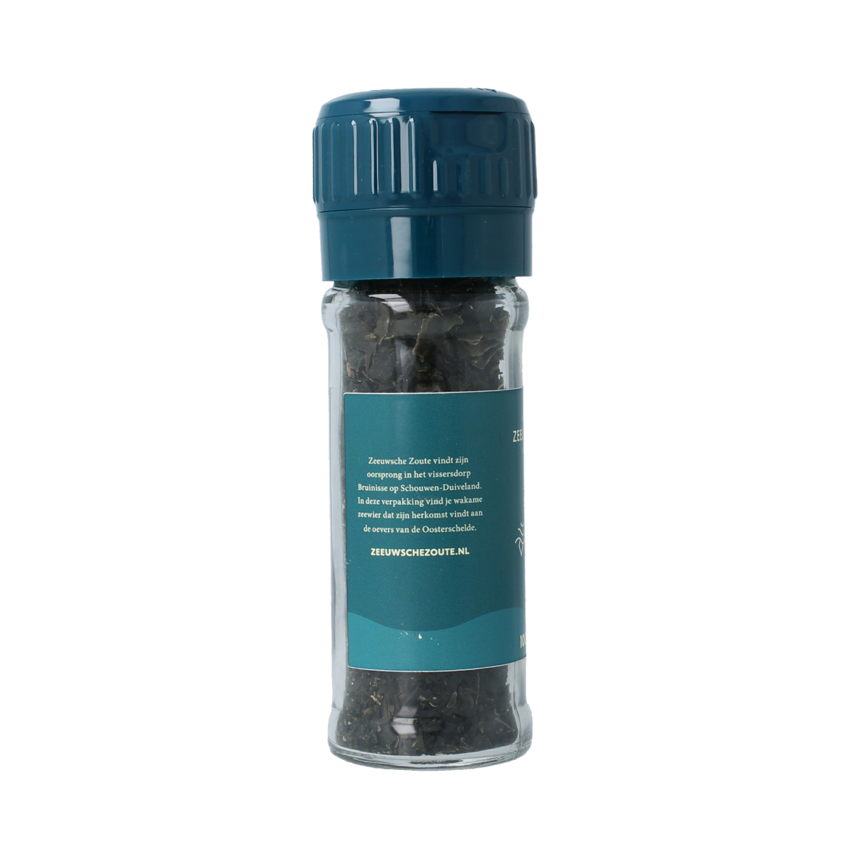 Zeeuwsche Zoute Nederlandse wakame seaweed in a clear package, fresh and vibrant for culinary use.