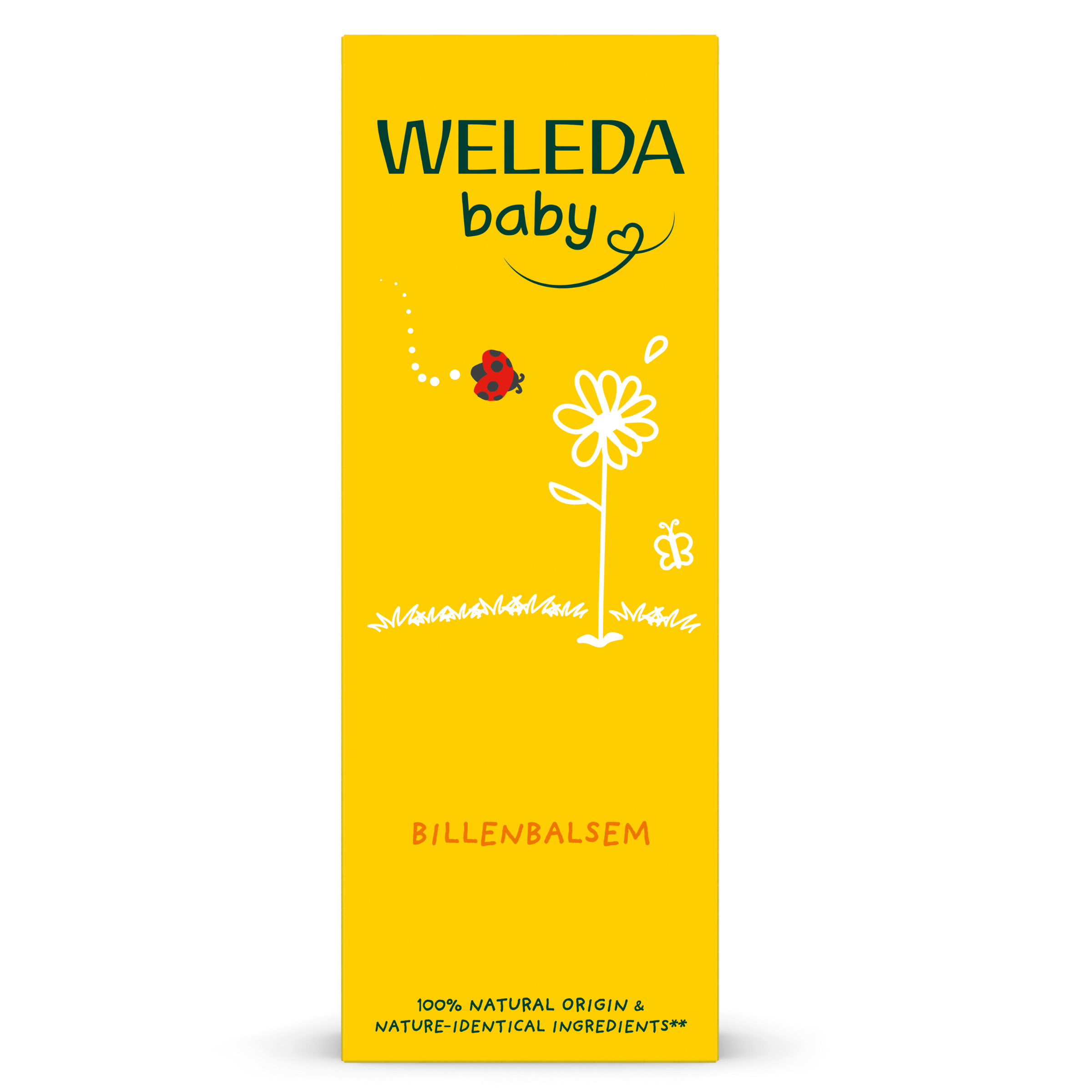 Weleda Calendula baby billenbalsem in 75ml tube, gentle diaper rash cream for infants and toddlers, with calendula extract.