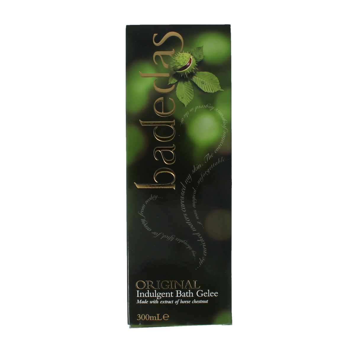Badedas bathing liquid original 300ml, a soothing shower gel with a calming scent, in a clear bottle with a blue cap.