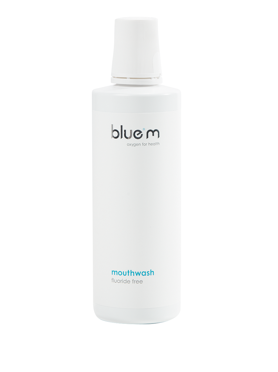 Bluem Mouthwash 250ml bottle for oral hygiene and dental care, with label showing brand and product details.