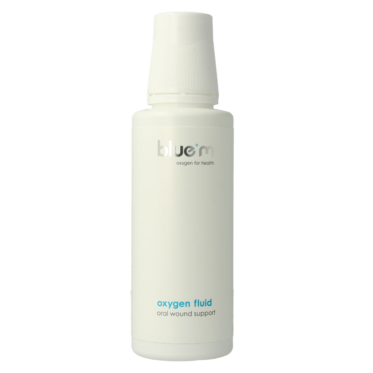 Bluem Mondwater oxygen fluid in a 250ml bottle, mouthwash and mouth rinse product from Bluem brand.