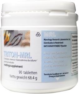 MRL Triton 90.00 herbal supplement tablets in a blister pack, natural herbal preparation by MRL for health support.