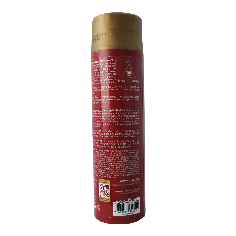 Surya Brasil Color Fixation Conditioner in 250ml bottle, hair care product for color-treated hair, with natural ingredients.