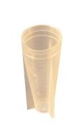 Blockland Inneembekers PP 0.5/8ml instrumenten, 100 stuks, showing clear plastic tips used for medical or laboratory applications.
