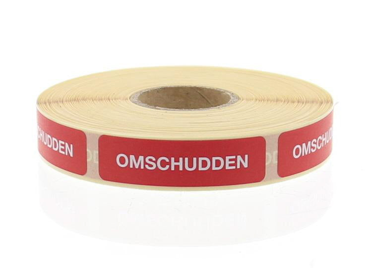 Blockland red sticker labels, 44x11mm, 750 pack, rectangular adhesive tags for organizing or labeling.