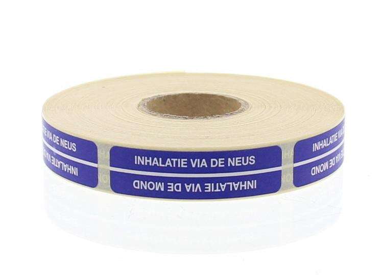 Blockland inhalation label strips for mouth and nose, 44x11mm, 750 stickers, medical adhesive labels for inhalers.