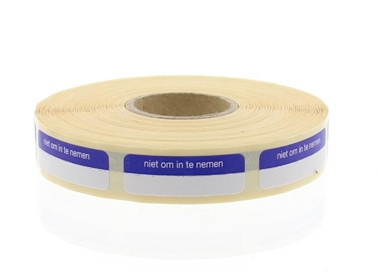 Blockland etiketten strooketiket niet om in te nemen, 30 x 7mm, 1000 stuks, adhesive labels for labeling and organization.