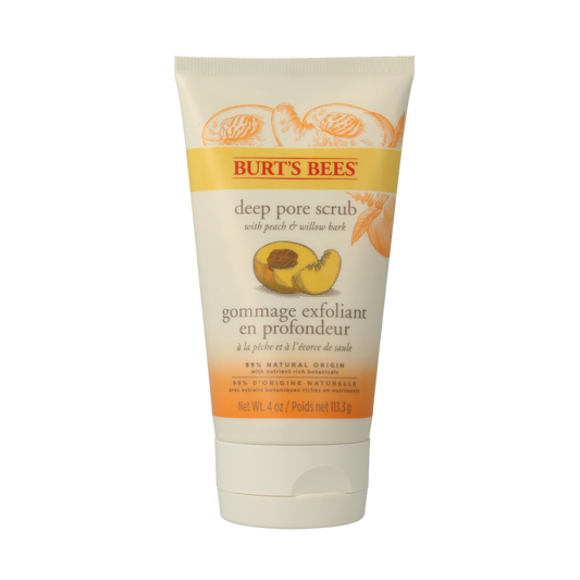 Burt's Bees Gezichtscrub with peach and willowbark, 113.3g, natural facial exfoliator with nourishing ingredients