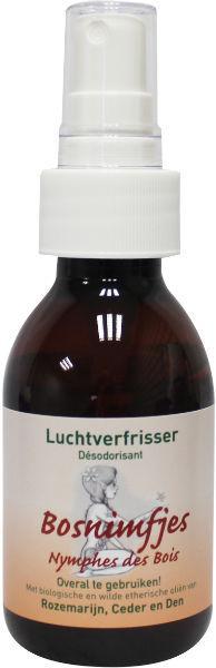 Verillis Luchtverfrisser bosnimfjes 110ml in a clear spray bottle, designed to freshen and deodorize bathrooms and toilets.