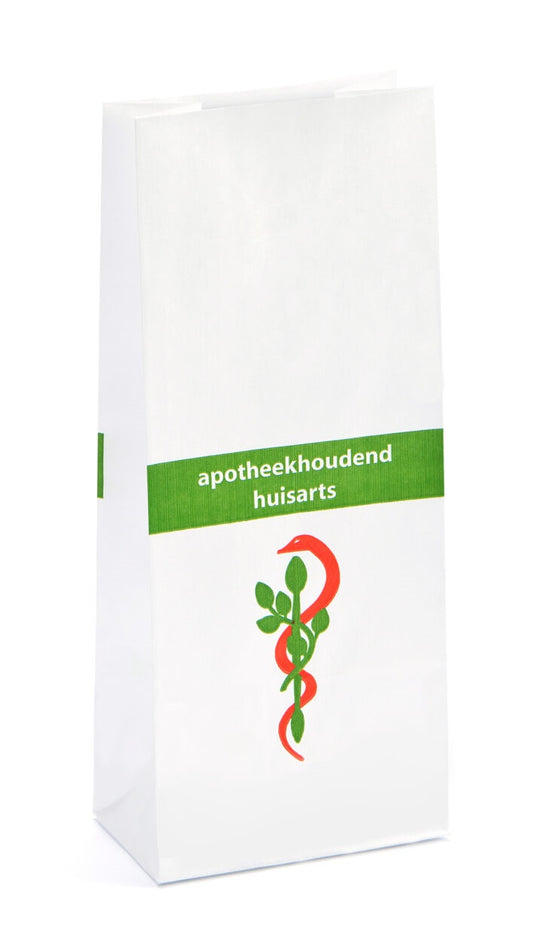 Blockland Zak papier apotheekhoudend huisarts packaging material, 22x10x33 cm, 250 pieces, for medical and pharmacy use