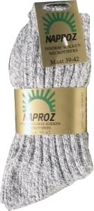 Pair of Naproz Noorse socks in size 39-42, featuring cozy knit design, shown in the image.