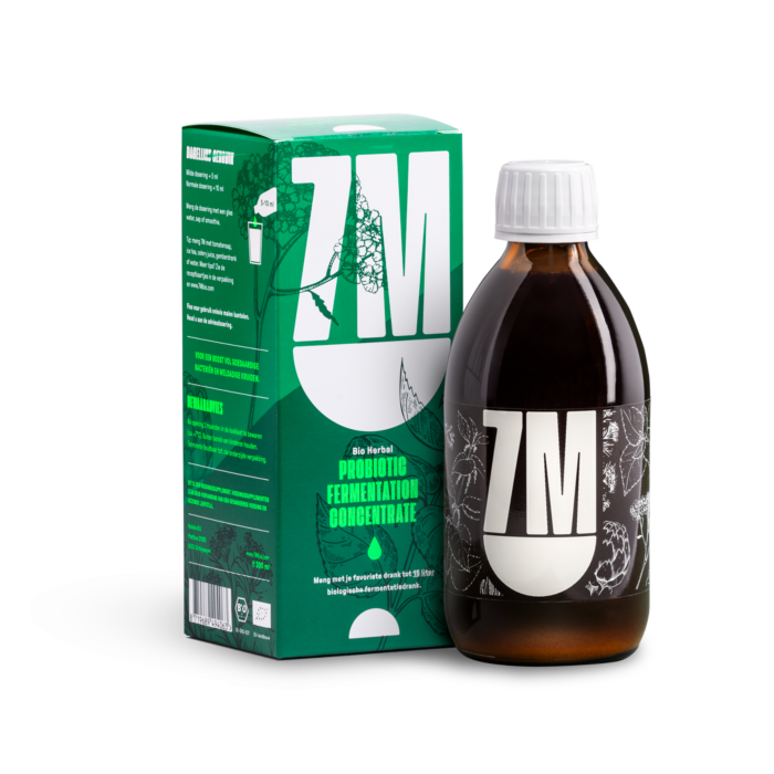 7M probiotic concentrate bio 300ml bottle of herbal supplement with a dropper cap, natural probiotic health product.