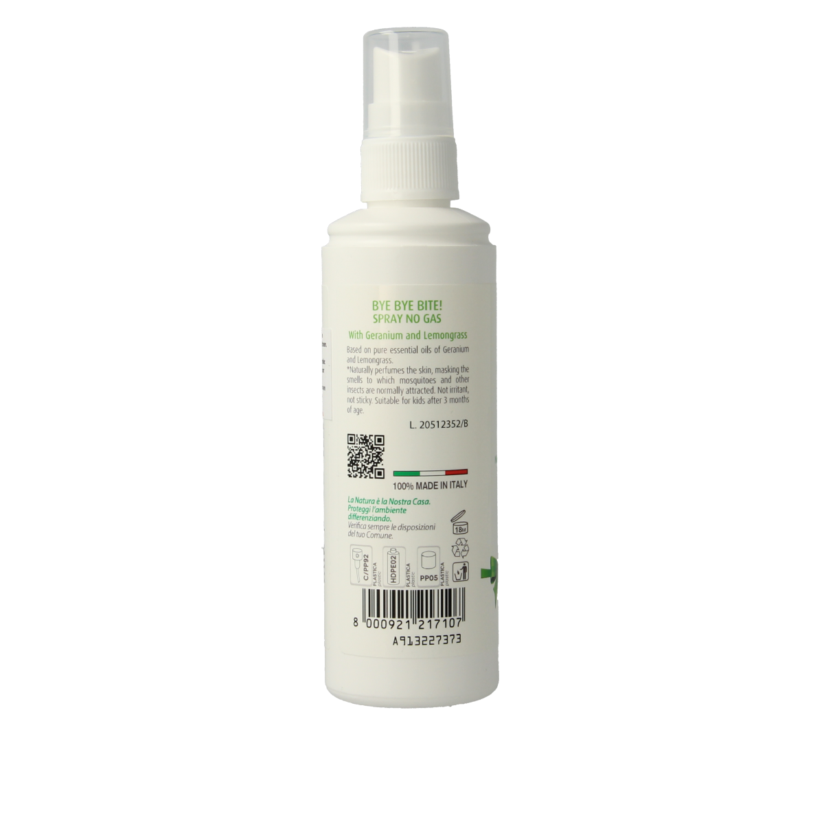 Cucciolo baby anti-mug vapor bottle, 100ml, designed for baby and toddler care, with a clear view of the bottle and nozzle.