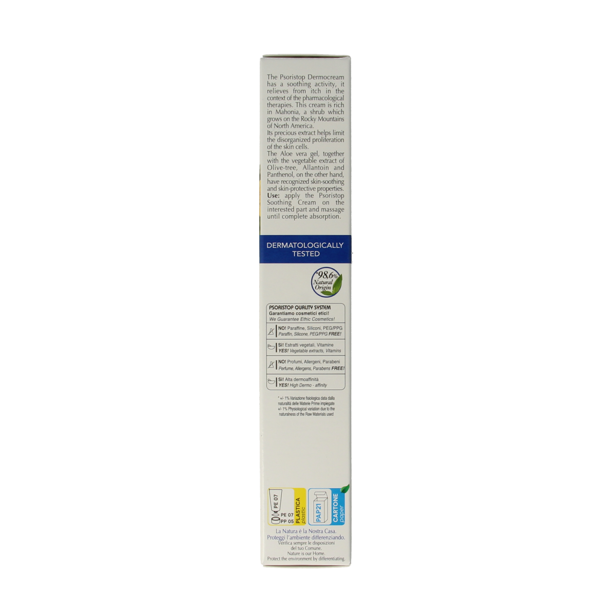 Natura House Psoristop creme 75ml tube with label, a body care product for skin relief and soothing.