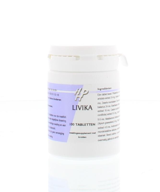 Holisan Livika 100 herbal supplement tablets in a blister pack, natural herbal preparation for health support.