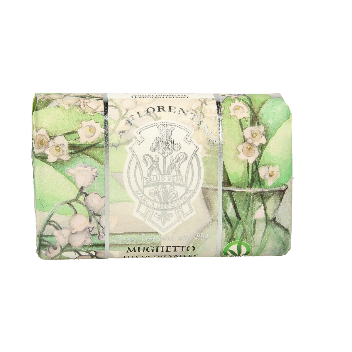 La Florentina Zeep Lelietje van Dalen, 200g, natural soap with floral scent, wrapped in elegant packaging.