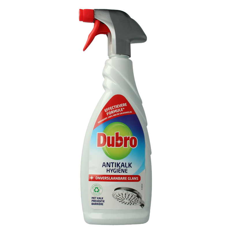 Dubro Antikalk spray in 650ml bottle, a cleaning product designed to remove limescale and buildup from surfaces.